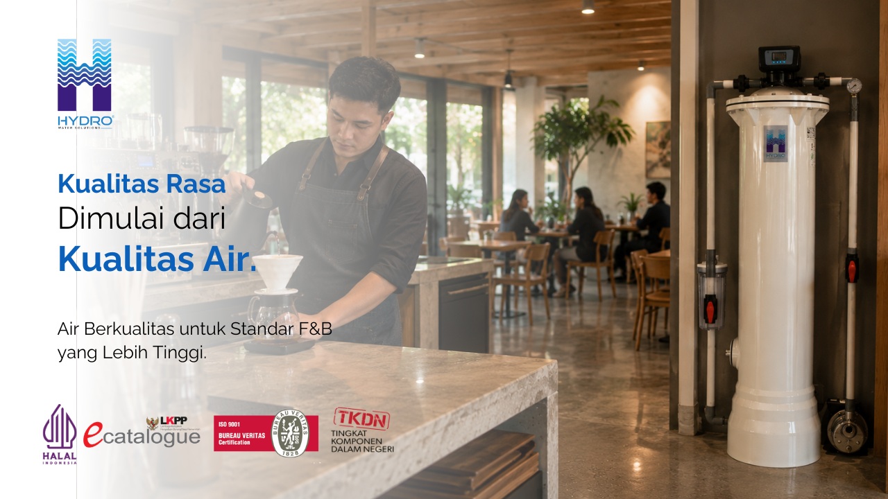 Filter air sumur HYDRO H6000 Automatic, teknologi Jepang, garansi 20 tahun, atasi air keruh, bau besi, kaporit, bakteri & mengandung mangan.